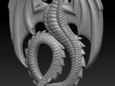 dragon three metal hooks 3D print model