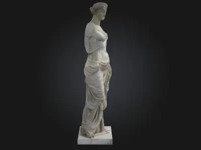 Aphrodite Elegance  Classical Statue Model for Mythological  3D model