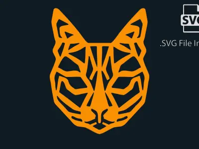 Feline Cat Stylized Pendant Amulet Necklace Design 3D print model