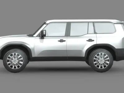 Toyota Land Cruiser 250 Prado 2024 Low-poly 3D model