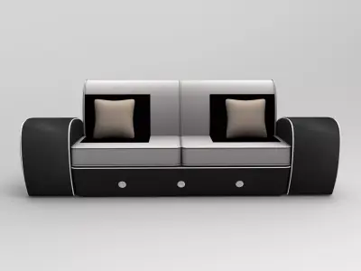 sofa leather cinema 3D model