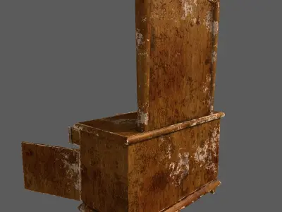 Old Dressing Table Free low-poly 3D model