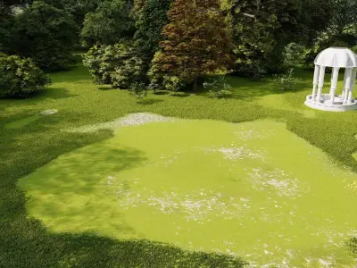 Outdoor Gazebo with Greek Columns 3D model