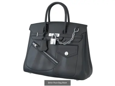 Hermes Birkin Rock Bag 3D Model Pack