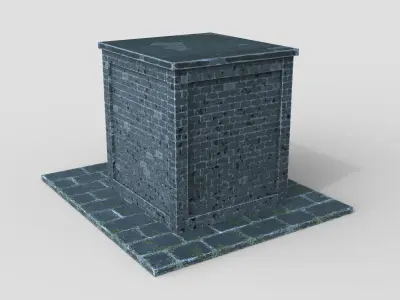 3D low poly store room Low-poly 3D model