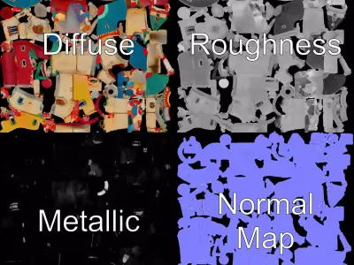 Vibrant Fantasy Castle model pack Low-poly 3D model