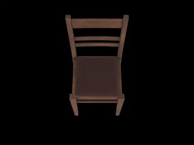 Old Wooden Chair - Game Ready Low-poly 3D model