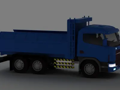 truck vehicle logistics diesel heavy transport power 3D model