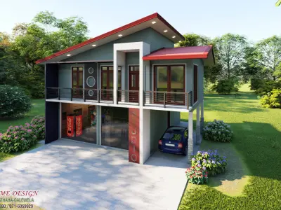 Studio and residential building 3D model 3D model