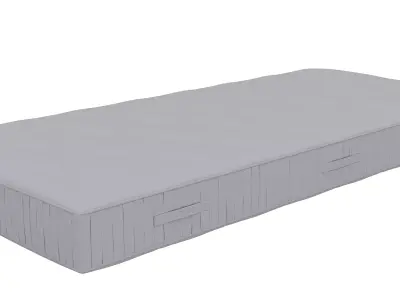 White Rhombus Mattress 3D model