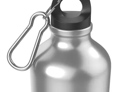 Aluminum Bottle Low-poly 3D model