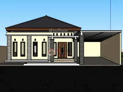 House 13x15m code 412 - Sketchup 3D model