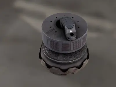 Sci fi model bambers Low-poly 3D model