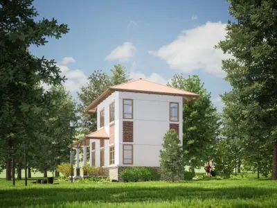 042Countryhouse2f73m2 3D model