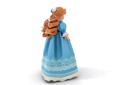 Vintage Blue Doll model pack Low-poly 3D model