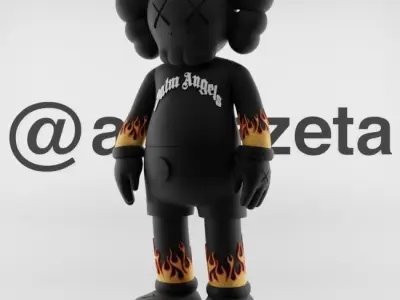 Kaws Palm Angels 1 Textured Low-poly 3D model