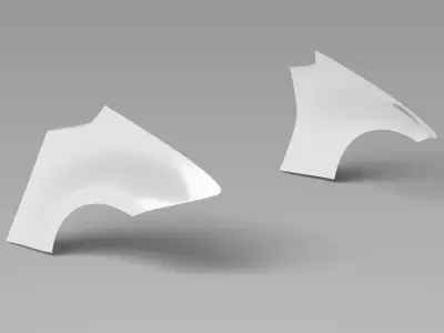 370Z Z34 Rear Quarter Panel Surfaces 3D Laser-Scanned 3D model