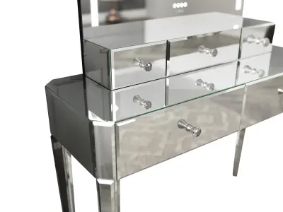 Carmehome dressing table and mirror 3D model