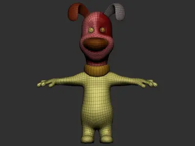 Dog Toon Low-poly 3D model