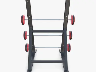 Barbell rack 3D model