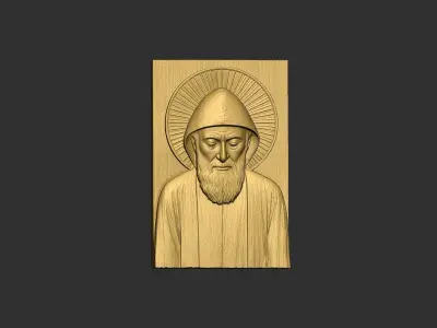 Saint Charbel Bas Relief 2 3D print model