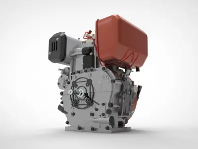 motor diesel portable 3D model