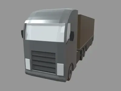 Low Poly Truck 02 Low-poly 3D model