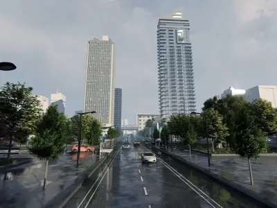 Azure Tower Exterior Design 3D model