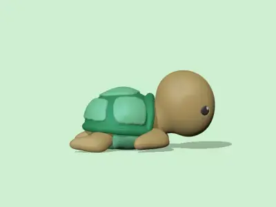  Cute Turtle  3D print model