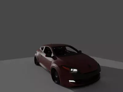 Renault Megane  Low-poly 3D model