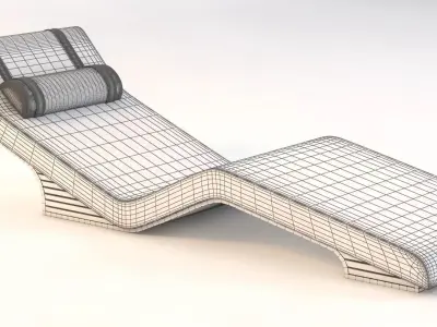 Cleopatra Stone Heated Lounge Chair 3D model