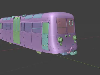 1949 Southend on Sea Pier Railway 4 Wheel Single Deck Car 3D print model