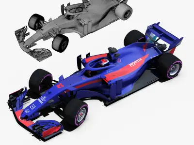 Toro Rosso STR13 Low-poly 3D model