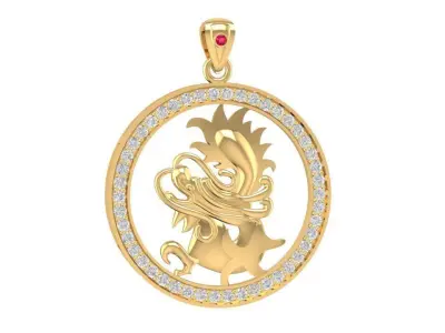 Luxury Dragon Round Pendant Jewelry 3D Model 1617 3D print model