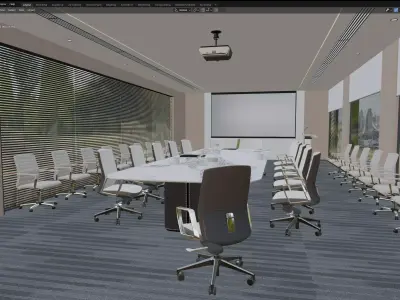 Luxury Corporate Conference Room 049 3D model