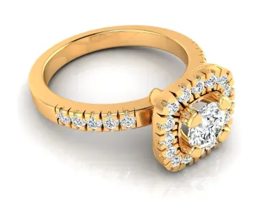 Ring M172 The luxury female ring with gems wedding 3D print model