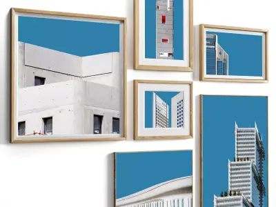 Minimal Photo Frame Set - 19 Low-poly 3D model