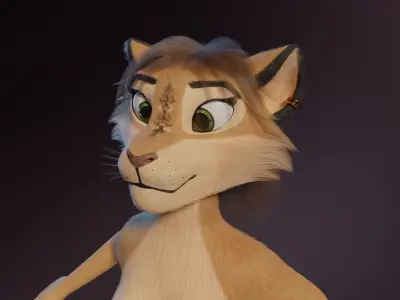 Nayara Anthro Lioness 3D model