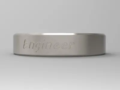Engineer Ring Platinum 3D print model