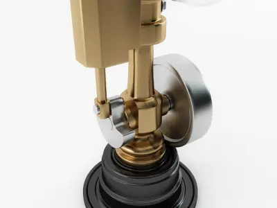Miniature Wobble Steam Engine 3D model