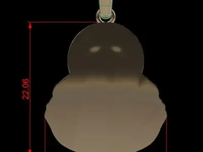 Happy Buddha Pendant Small 3D print model