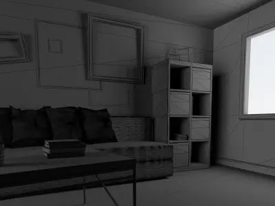 Living room 3D model
