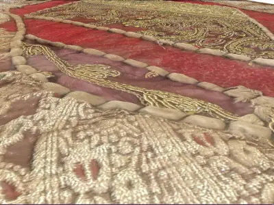 Classic rug- PBR  Low-poly 3D model