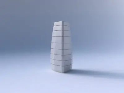 Vase triangle with hard horizontal dents 3D print model