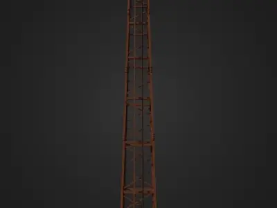 Old Rusty Metal Tower Low-poly 3D model