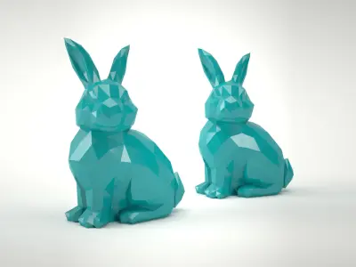 Low Poly Bunny Rabbit Low-poly 3D model