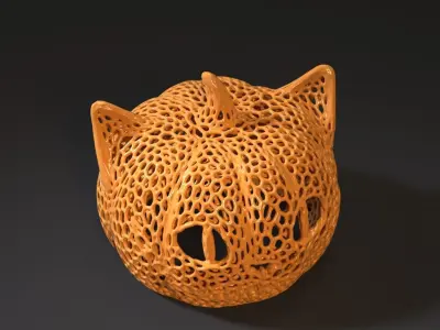 cheshire halloween voronoi 3D print model