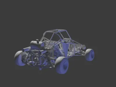 KART sports vehicle - NO 1 Low-poly 3D model
