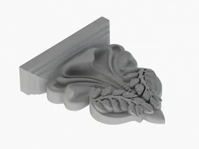 Scroll Corbel 24 3D model