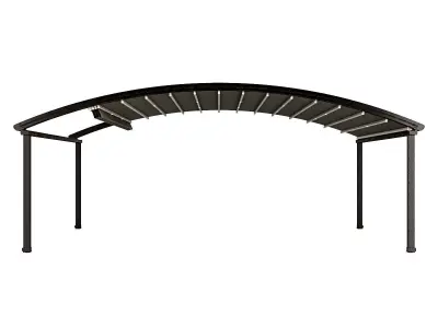 Motorized Pergola 4 worn steel 3D model